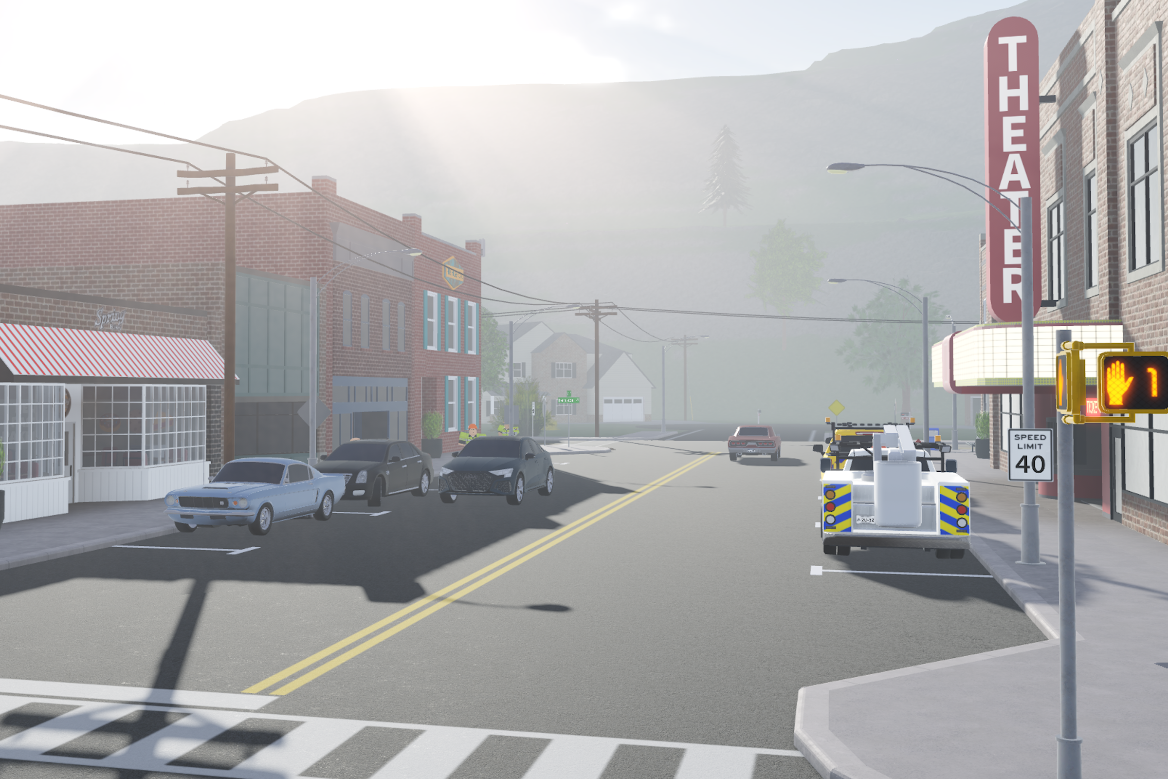 County and session scenes. - Day traffic